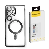 Wozinsky Galvanisierte Hülle mit Magsafe für Samsung Galaxy S25 Ultra - Schwarz