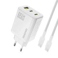 Dudao A29C 65W GaN Wandladegerät + USB-C Kabel - Weiß