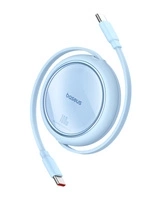 Baseus Free2Draw Mini USB-C – USB-C 100 W 1 m einziehbares Kabel – blau