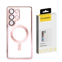 Wozinsky Galvanisierte Hülle mit Magsafe für Samsung Galaxy S25 - Rosa
