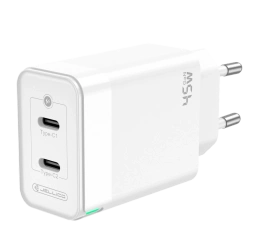 Wall Charger 45W PD GaN 2xUSB-C Jellico C106 white
