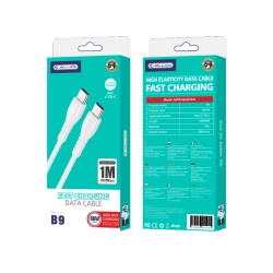 JELLICO cable B9 USB-C - USB-C PD 66W 1M White