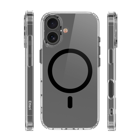 Nakładka Etteri Color Mag do iPhone 16 Plus 6,7" czarna