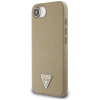 Guess Grained Triangle MagSafe case for iPhone 16e - brown