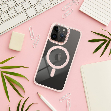 Futerał Color Edge Mag Cover kompatybilny z MagSafe do IPHONE 12 / 12 PRO różowy