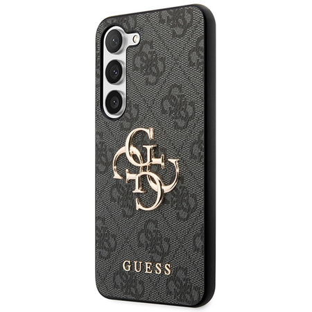 Oryginalne Etui GUESS Hardcase GUHCS24M4GMGGR do Samsung S24 Plus (Leather 4G Metal Logo / czarny)