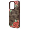 Oryginalne Etui IPHONE 16 PRO Guess Hardcase 4G Flowers Print MagSafe (GUHMP16LP4ROPEMCW) brązowe