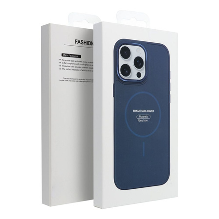 Futerał FRAME MAG COVER kompatybilny z MagSafe do IPHONE 13 PRO granatowy