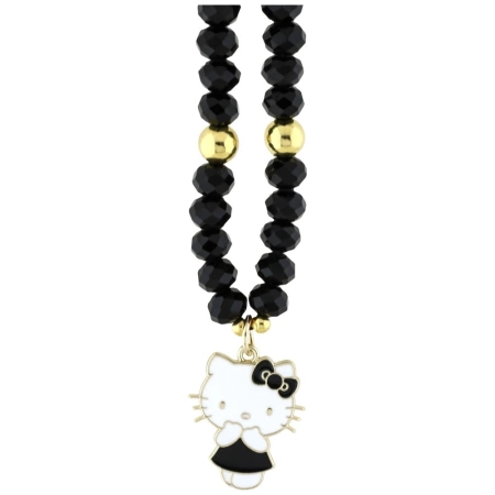 Hello Kitty Pearls and Beads Kitty Charm Phone Charm - Black