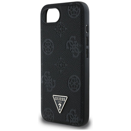 GUESS futerał do IPHONE 16e (SE 4 2025) kompatybilny z MagSafe GUHMPSE4PGBTMK (Grained PU Hot Stamp Peony Triangle Logo) czarny