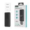 Choetech B654 10000 mAh 22,5 W USB-A/USB-C/Micro-USB-Powerbank mit integriertem USB-C/ Lightning Kabel – Schwarz