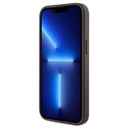 Guess nakładka do iPhone 15 6,1&quot; GUHMP15SP4RPSW HC MAGSAFE 4G PRINTED STRIPES brązowa