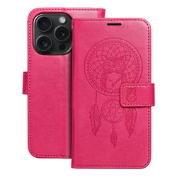 Kabura MEZZO Book do IPHONE 15 Pro łapacz snów magenta