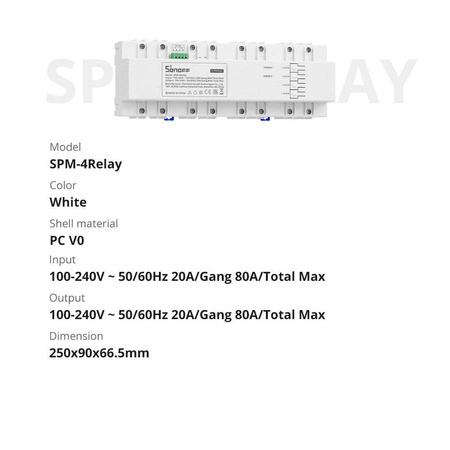 Sonoff SPM-4Relay stapelbarer Leistungsmesser