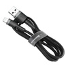 Baseus Kabel nylonowy Lightning iPhone 2A 3M QC 3.0 Szybkie ładowanie Cafule szary+czarny CALKLF-RG1