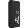 Karl Lagerfeld KLHCN61SKSVGK iPhone 11 / Xr 6,1&quot; schwarz/schwarz Hardcase Silikon Signature