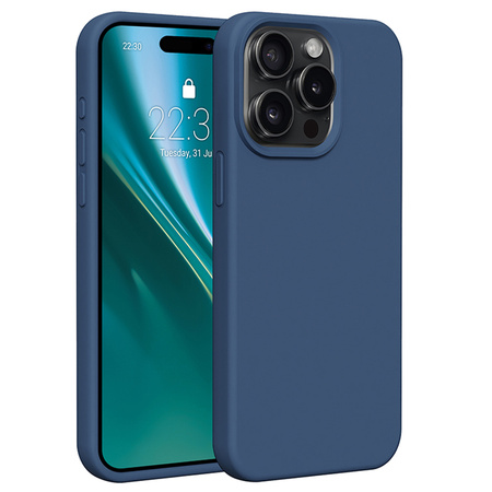 Nakładka Etteri Silicone Case do iPhone 15 Pro Max 6,7" ciemnoniebieska
