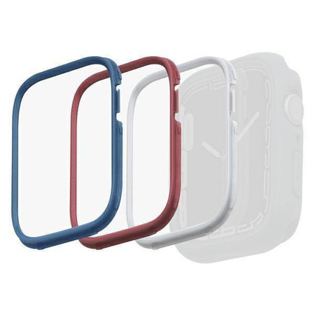 UNIQ ramki do Moduo 3in1 Apple Watch  Series 4/5/6/7/8/SE 44/45mm Niebieski-Czerwony-Biały/Blue-Red-White