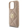 Original Case IPHONE 15 PRO MAX DKNY Quilted Stack Logo (DKHCP15XPQDSLE) beige