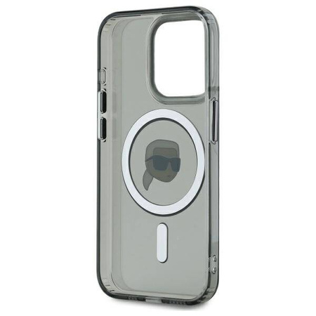 Karl Lagerfeld nakładka HC MagSafe IML Metal K. Head do iPhone 15 Pro 6,1" czarna
