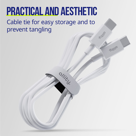 Allity kabel AUC-03 USB-C - USB-C 2,0 m 60W biały