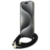 Original Handyhülle IPHONE 16 PRO Guess Hardcase Crossbody Cord Script MagSafe (GUHMP16LHCTSGNSK) schwarz