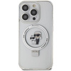 Original Case IPHONE 13 PRO Karl Lagerfeld Hardcase Ring Stand Karl&Choupettte MagSafe (KLHMP13XHMRSKCH) white