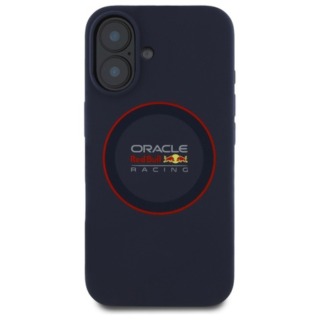 Red Bull RBHMP16M24SIILVR iPhone 16 Plus  6.7" hardcase granatowy/navy Silicone Red Ring MagSafe