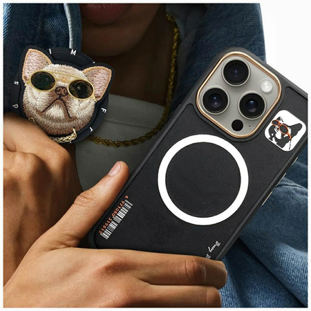 Etui Nimmy Glasses Cool Dog MagSafe do    iPhone 16 Pro Max czarny