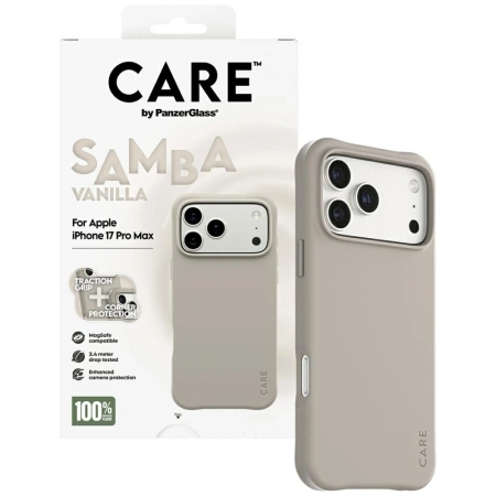 CARE by PanzerGlass Fashionable Samba MagSafe Case for iPhone 17 Pro Max - Gray