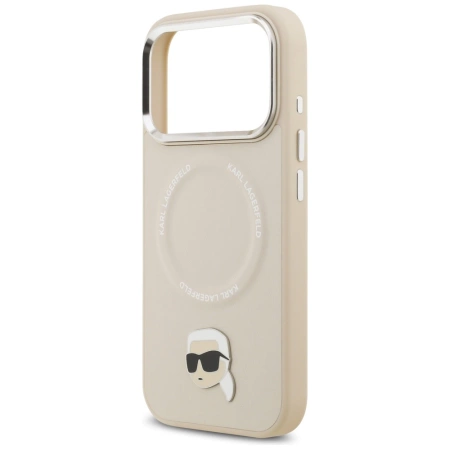 Karl Lagerfeld Karl Pin MagSafe Case for iPhone 17 Pro - Beige