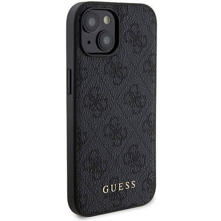 Zestaw Guess GUBPM5P15S4GEMGK iPhone 15 6.1" hardcase + Powerbank 5000mAh MagSafe czarny/black 4G Metal Logo