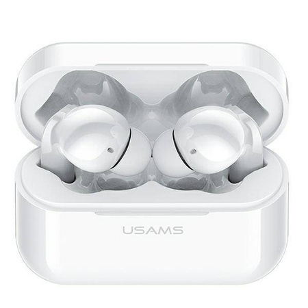 USAMS Bluetooth 5.0 TWS LY series ANC wireless headphones white/white BHULY06