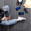 Baseus Flash Series II kabel USB Typ C / USB Typ A - USB Typ C / Lightning / micro USB 100 W 1,5 m fioletowy (CASS030205)