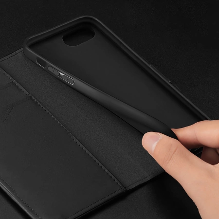 Dux Ducis Hivo iPhone 16e Case with Flip and RFID Protection - Black