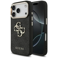 Guess 4G Big 4G Classic Logo Hülle für iPhone 17 Pro - Schwarz und Gold