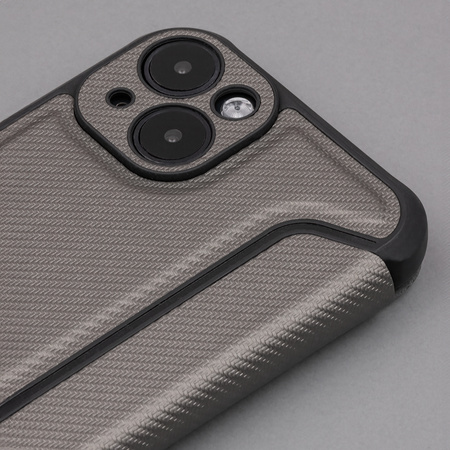 Etui Smart Carbon do iPhone 16 6,1&quot; srebrne