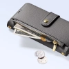Dux Ducis Lawa Leather Case for Samsung Galaxy S25 Ultra with Detachable Magnetic Wallet - Gray