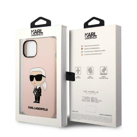 Karl Lagerfeld Silicone NFT Ikonik - Etui iPhone 14 Plus (różowy)