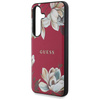Etui Guess Grained Printed Flower Pattern MagSafe do Samsung Galaxy S25 fuksja
