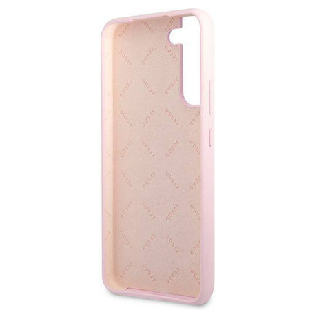 Guess GUHCS22MLSLMGLA S22 + S906 lavendel / lavendel Hardcase Silikon-Schriftzug Metall-Logo