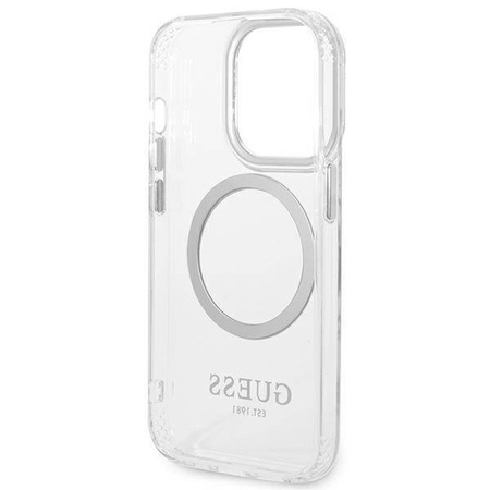 Guess Metal Outline MagSafe - Etui iPhone 14 Pro Max (przezroczysty)