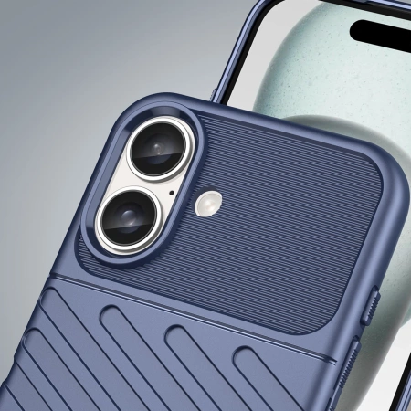 Thunder Case Silikonhülle für iPhone 16 Plus – blau