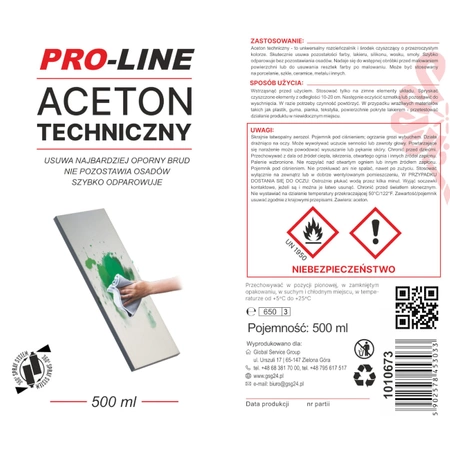 Technisches Aceton 100 % Spray PRO-LINE Spray 500 ml
