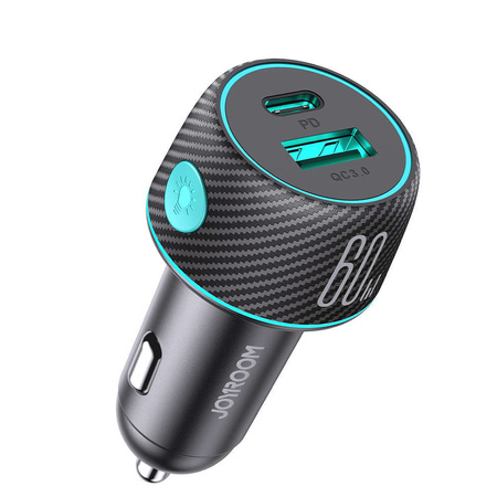 Ładowarka samochodowa 60W USB-C USB-A Joyroom JR-CCN01 | czarna