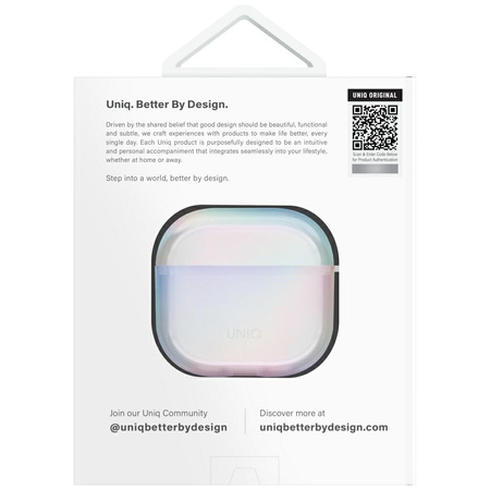 Etui UNIQ Iridescia do AirPods 4 Hang    Case holo quartz