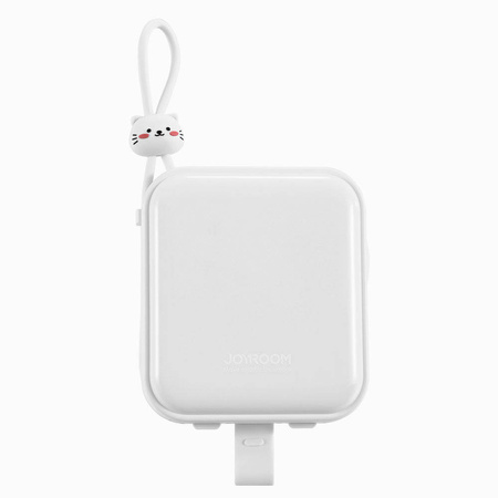 Joyroom powerbank z kablami USB C i Lightning oraz podstawką Cutie Series 10000mAh 22.5W biały (JR-L008) 