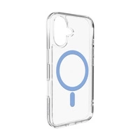 Puro Lite Mag TPU+PC Case Compatible with MagSafe for iPhone 17 - Transparent with Blue Ring