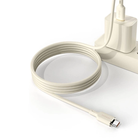 Kabel 3w1 Dudao L7SE USB-C - USB-C / Lightning / micro USB 66W 1.2m - beżowy