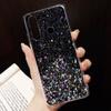 Schutzhülle IPHONE 14 Sequins Glue Glitter Case schwarz